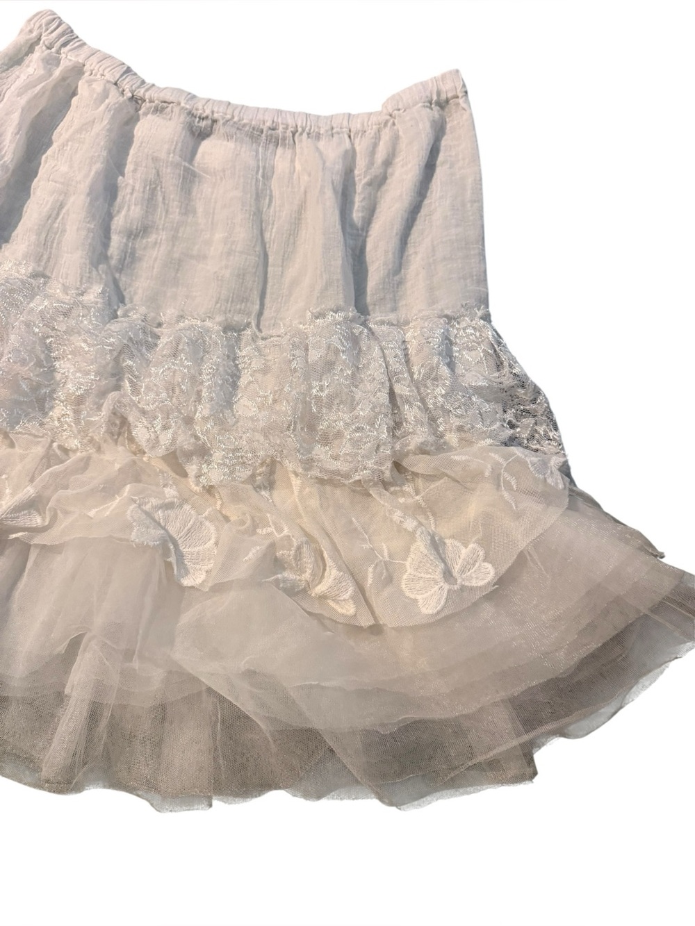 White vintage, cottagecore skirt, X LARGE - Picture 2 of 8